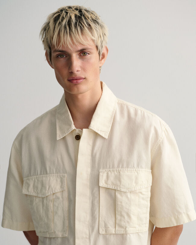 Camicia utility a maniche corte relaxed fit