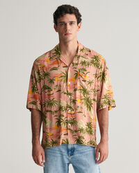 Camicia a maniche corte Hawaiian Print relaxed fit