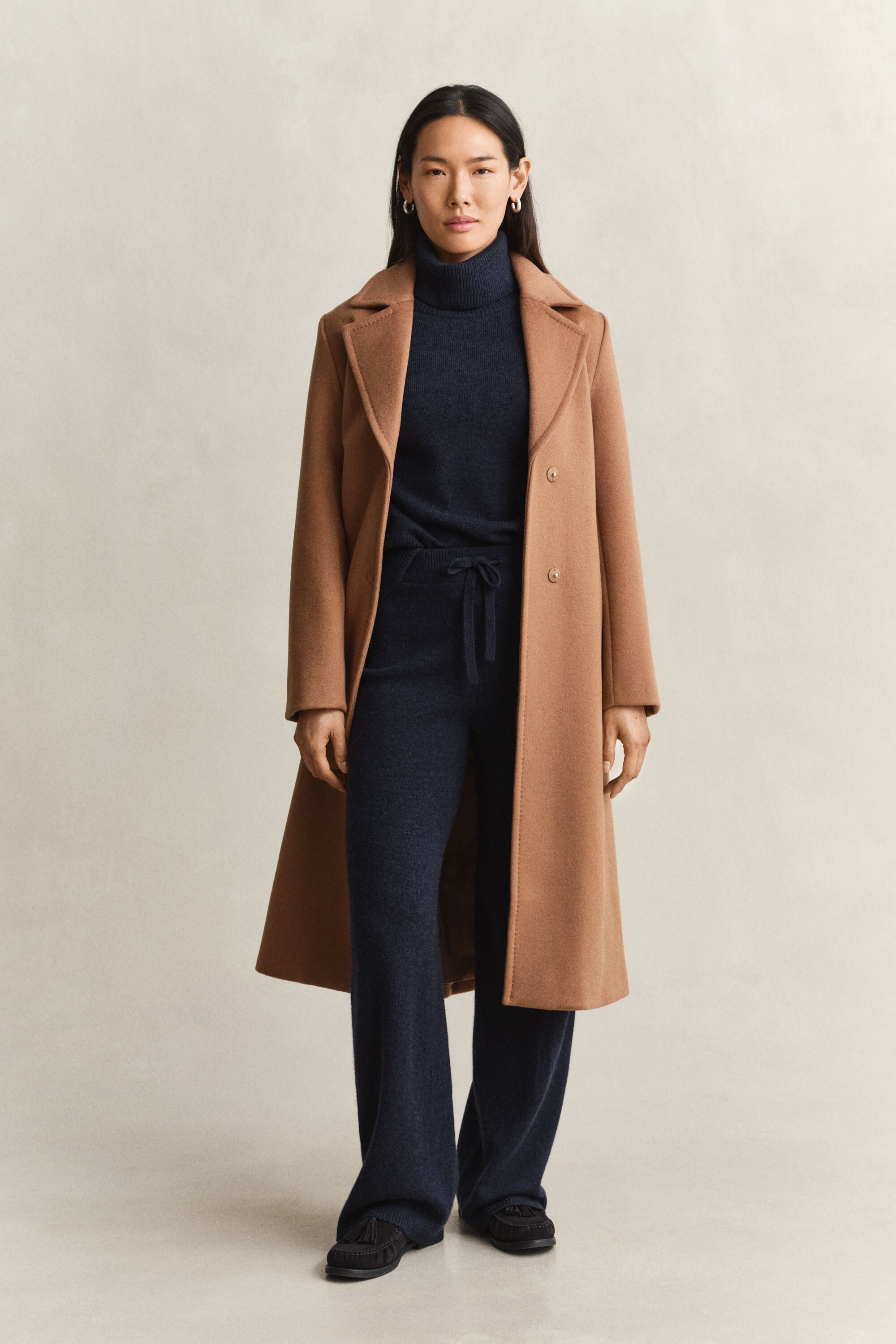 Pantaloni in lana misto cashmere