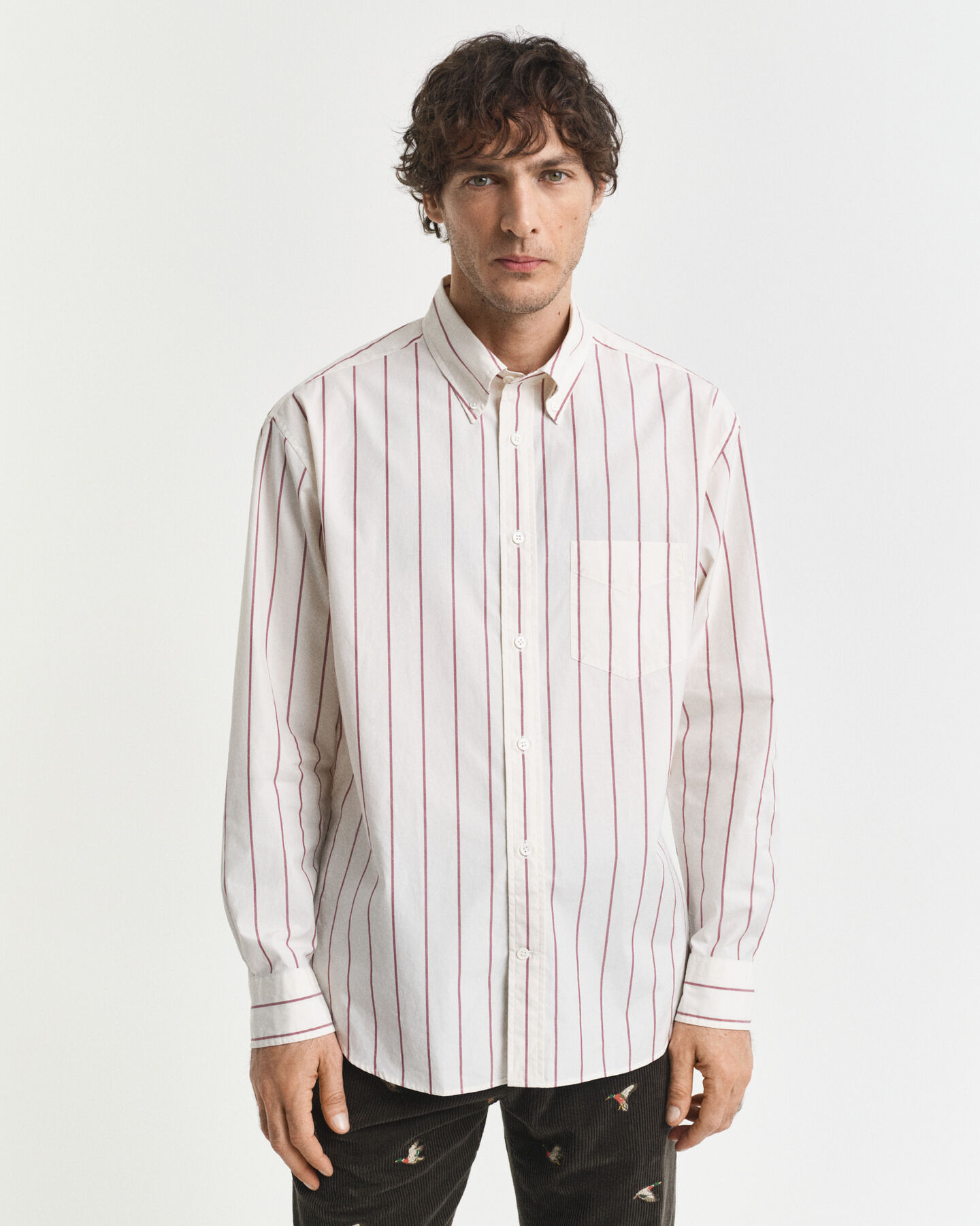 Camicia a righe Heritage in popeline relaxed fit
