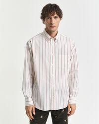 Camicia a righe Heritage in popeline relaxed fit