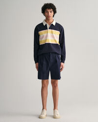 Pantaloncini chino in twill con pinces