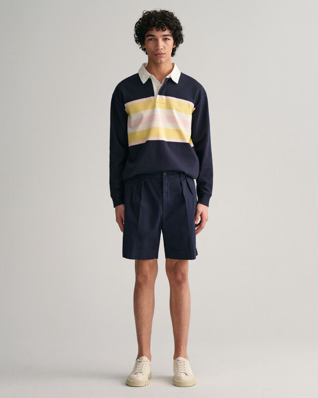 Pantaloncini chino in twill con pinces