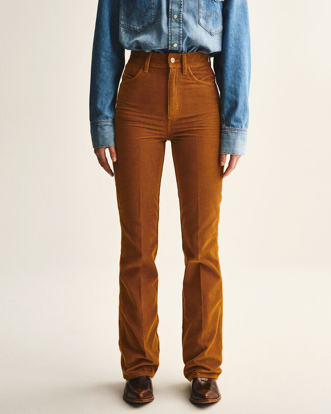 Jeans Bootcut Wrangler x GANT in velluto a coste