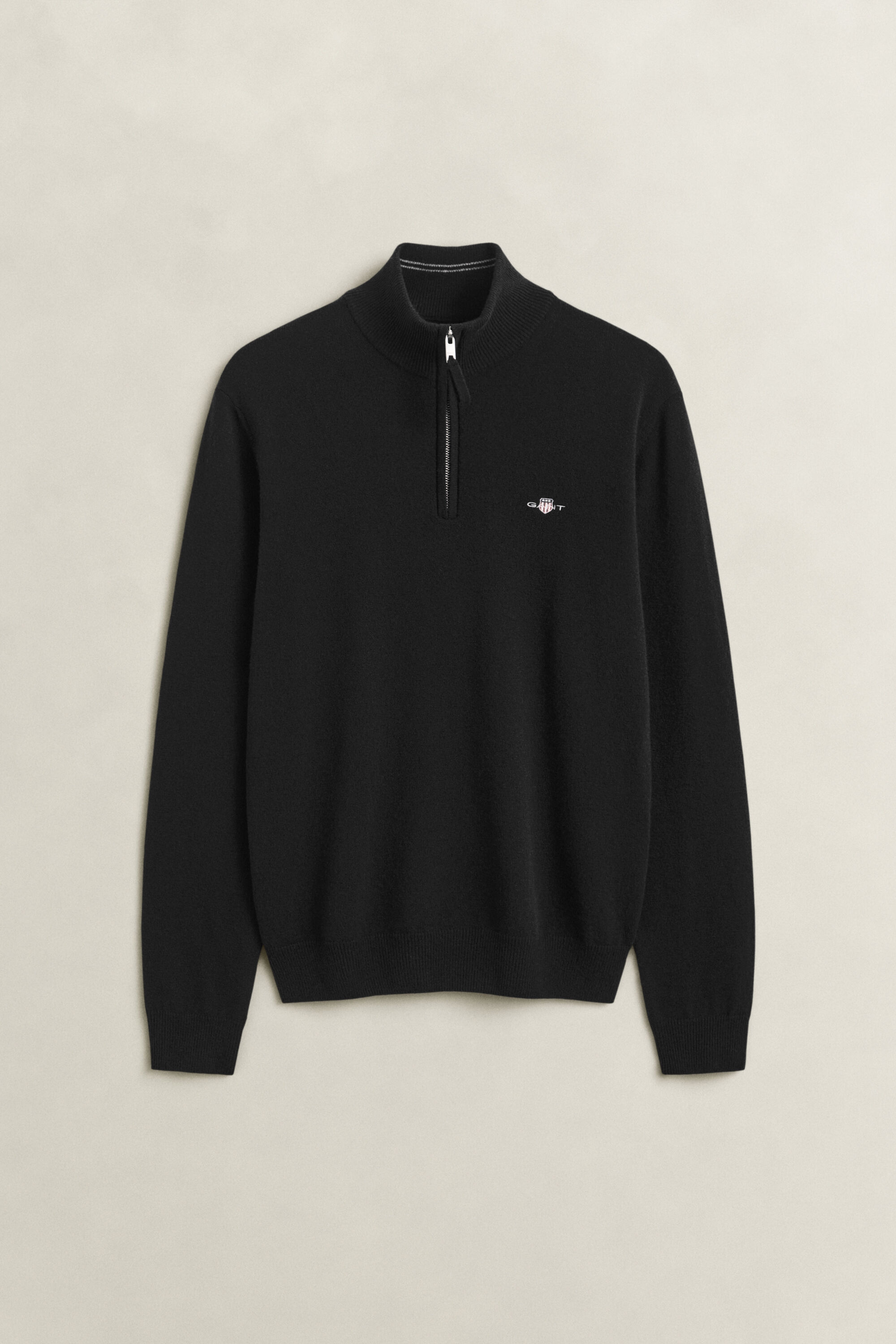 Maglia in lana d’agnello con zip corta