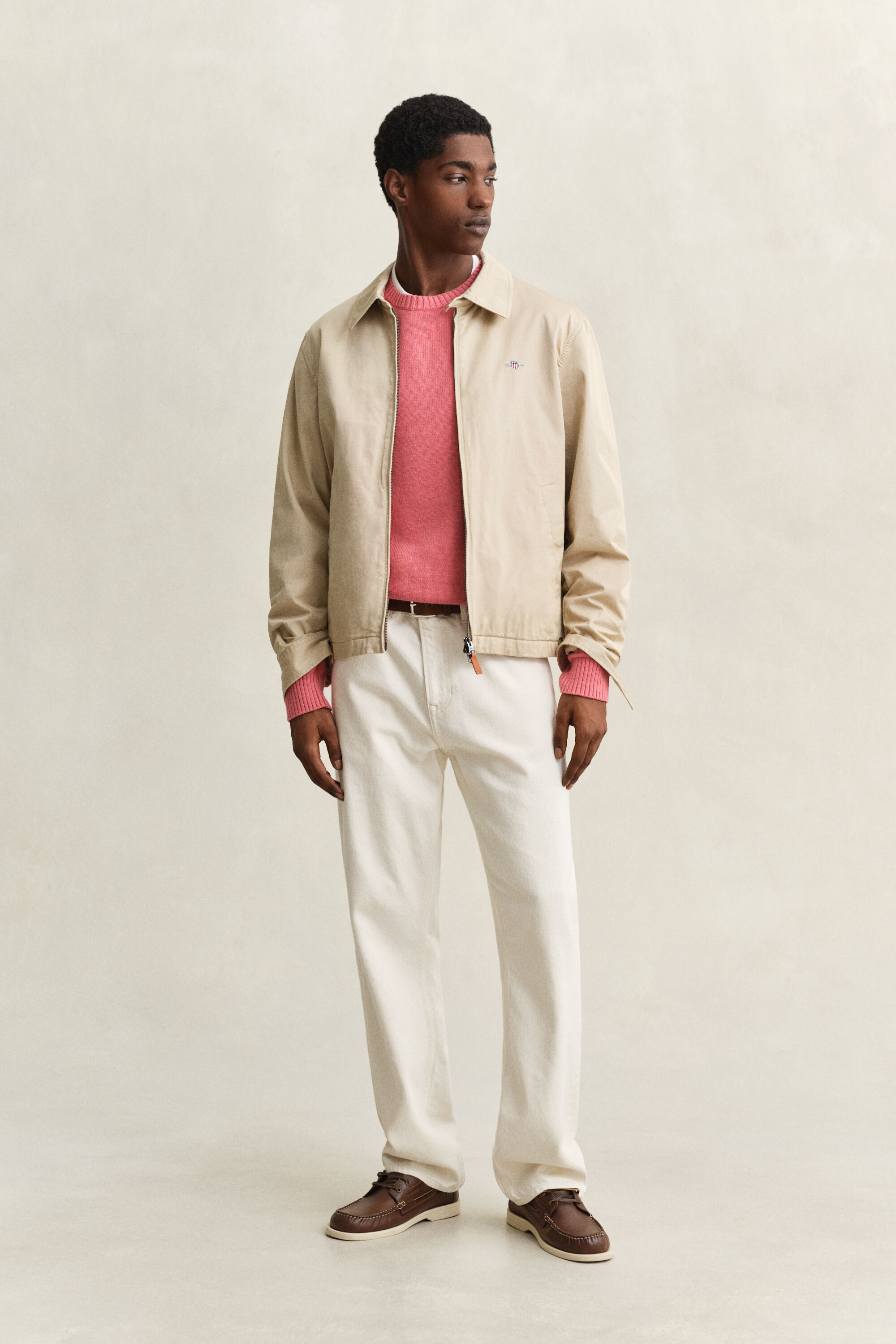 Maglia girocollo in misto cotone