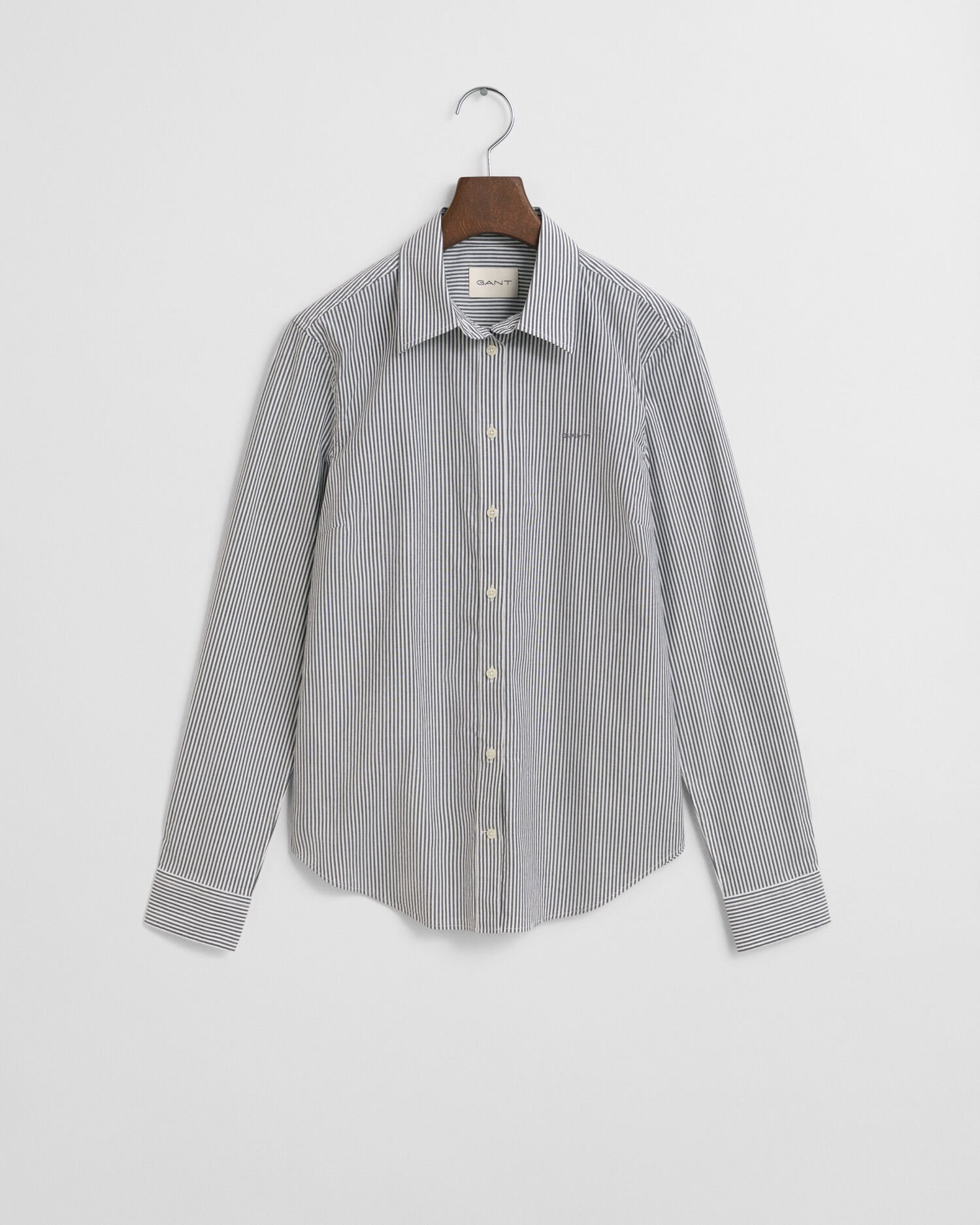 Camicia in popeline a righe slim fit