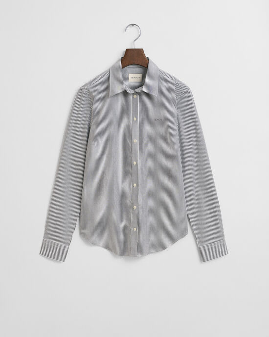 Camicia in popeline a righe slim fit