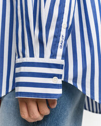 Camicia classica in popeline a righe oversize