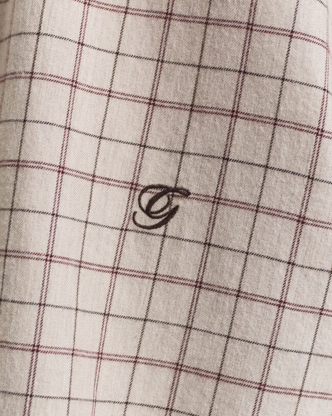 Camicia in flanella spazzolata a quadri relaxed fit