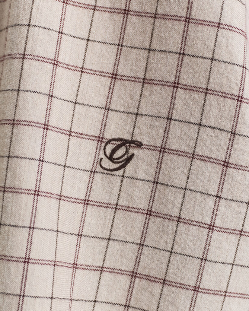 Camicia in flanella spazzolata a quadri relaxed fit