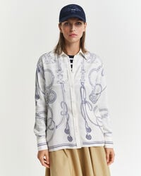 Camicia con stampa Sailing relaxed fit