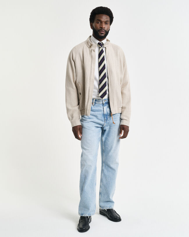 Giacca Harrington in lino