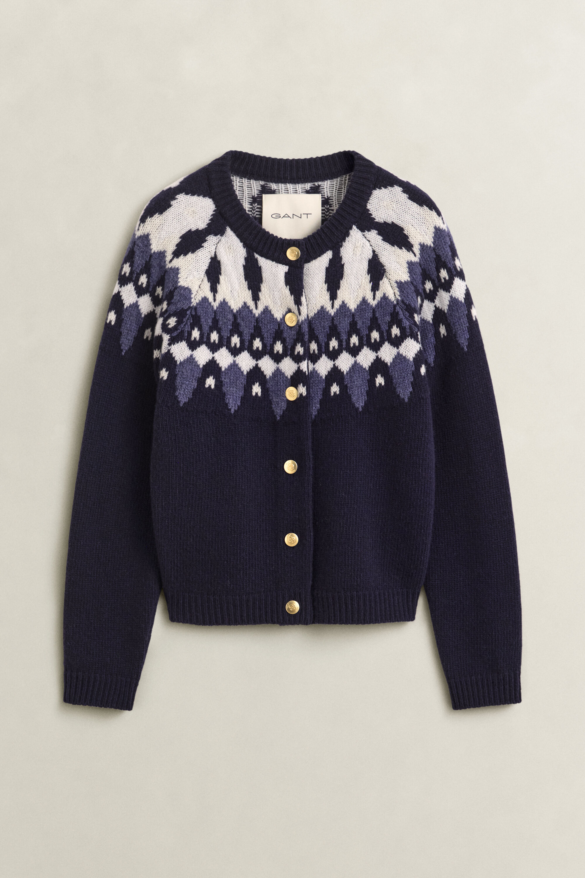 Cardigan Fair Isle in lana