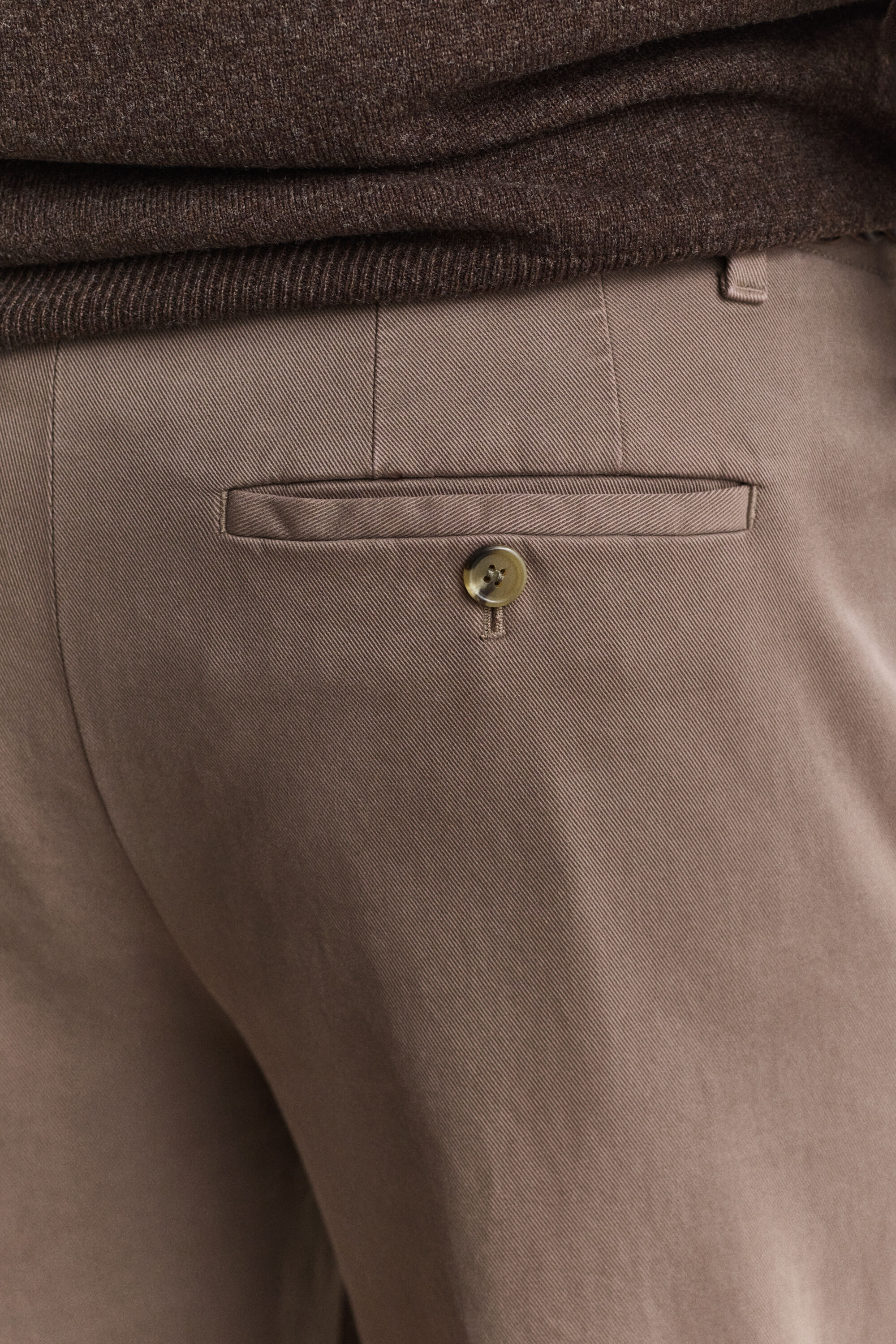 Pantaloni chino in morbido cotone spazzolato