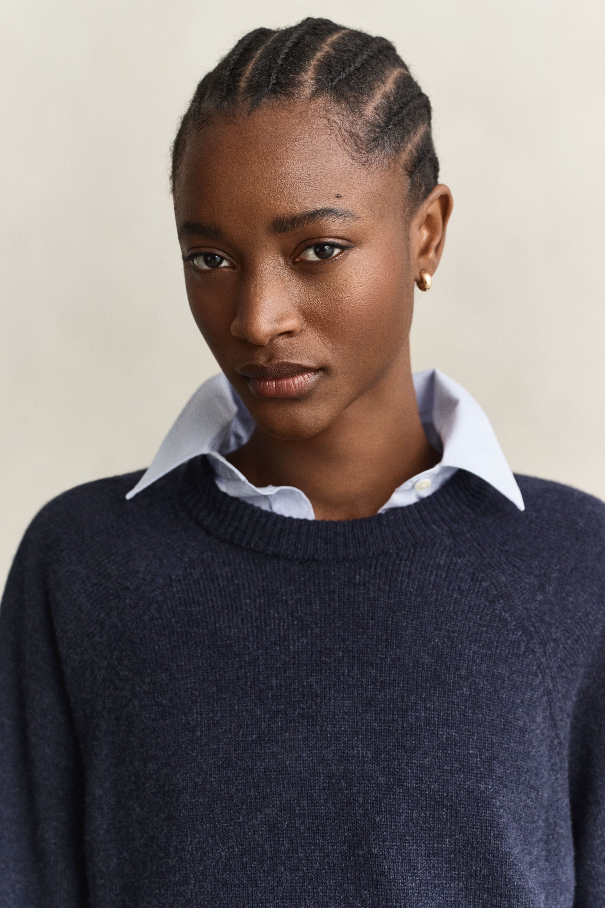 Maglia girocollo in lana cashmere