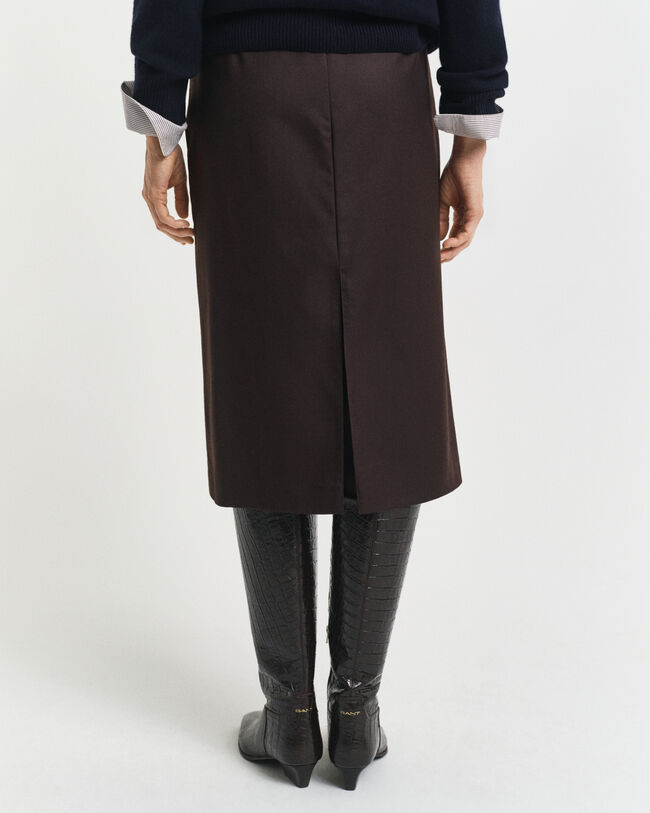 Gonna midi longuette in misto lana