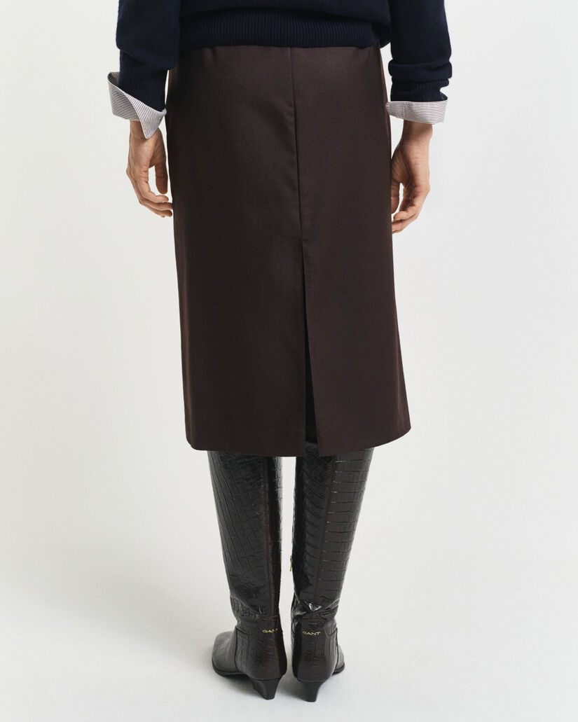 Gonna midi longuette in misto lana