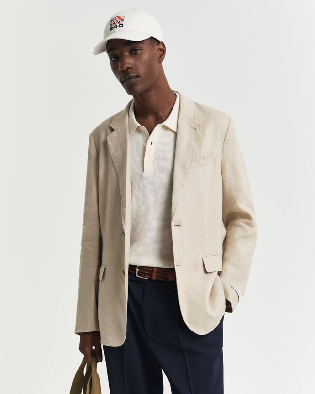 Blazer in lino regular fit