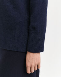 Maglia a collo alto con dettagli con motivo a spina di pesce