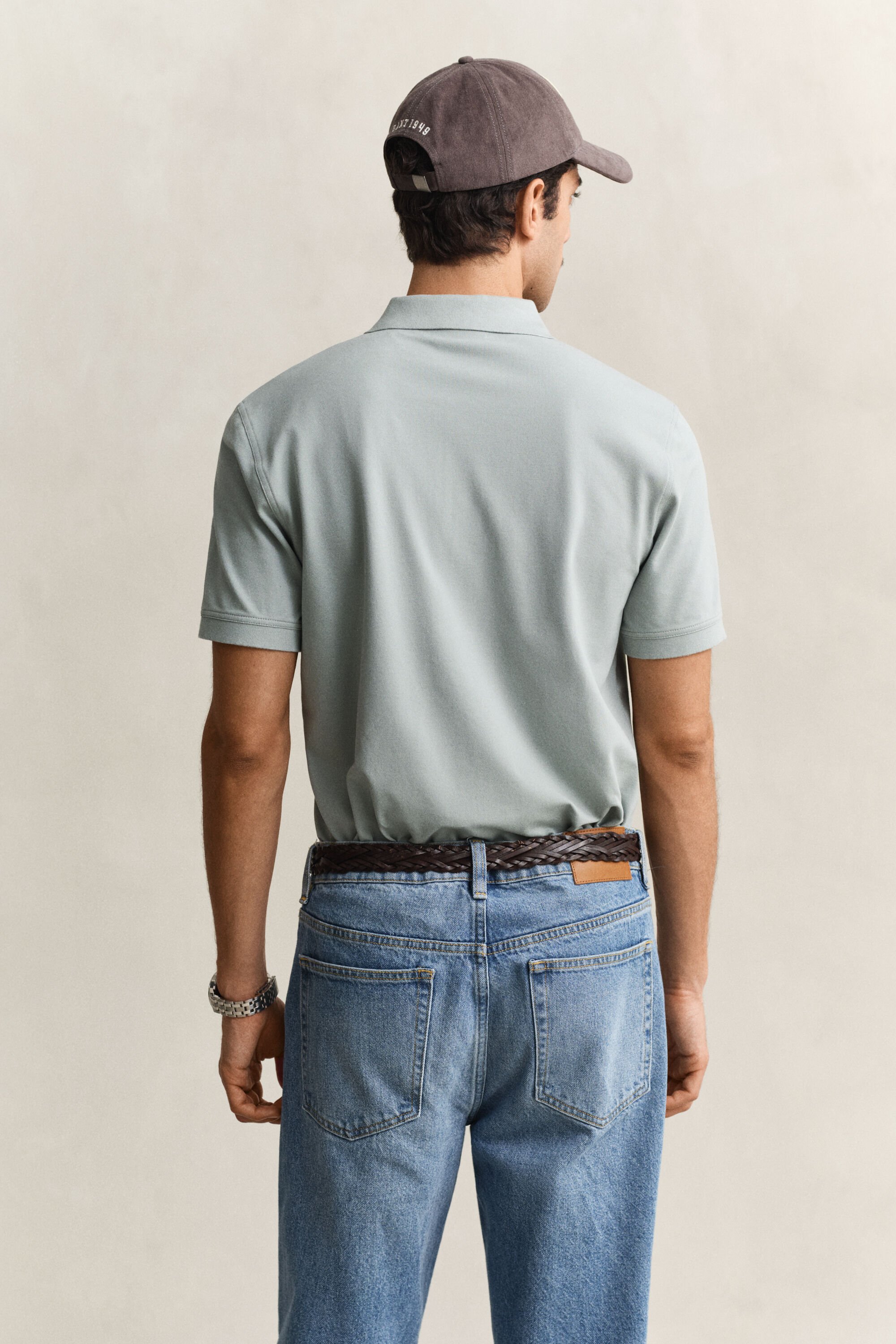 Polo in piqué a contrasto