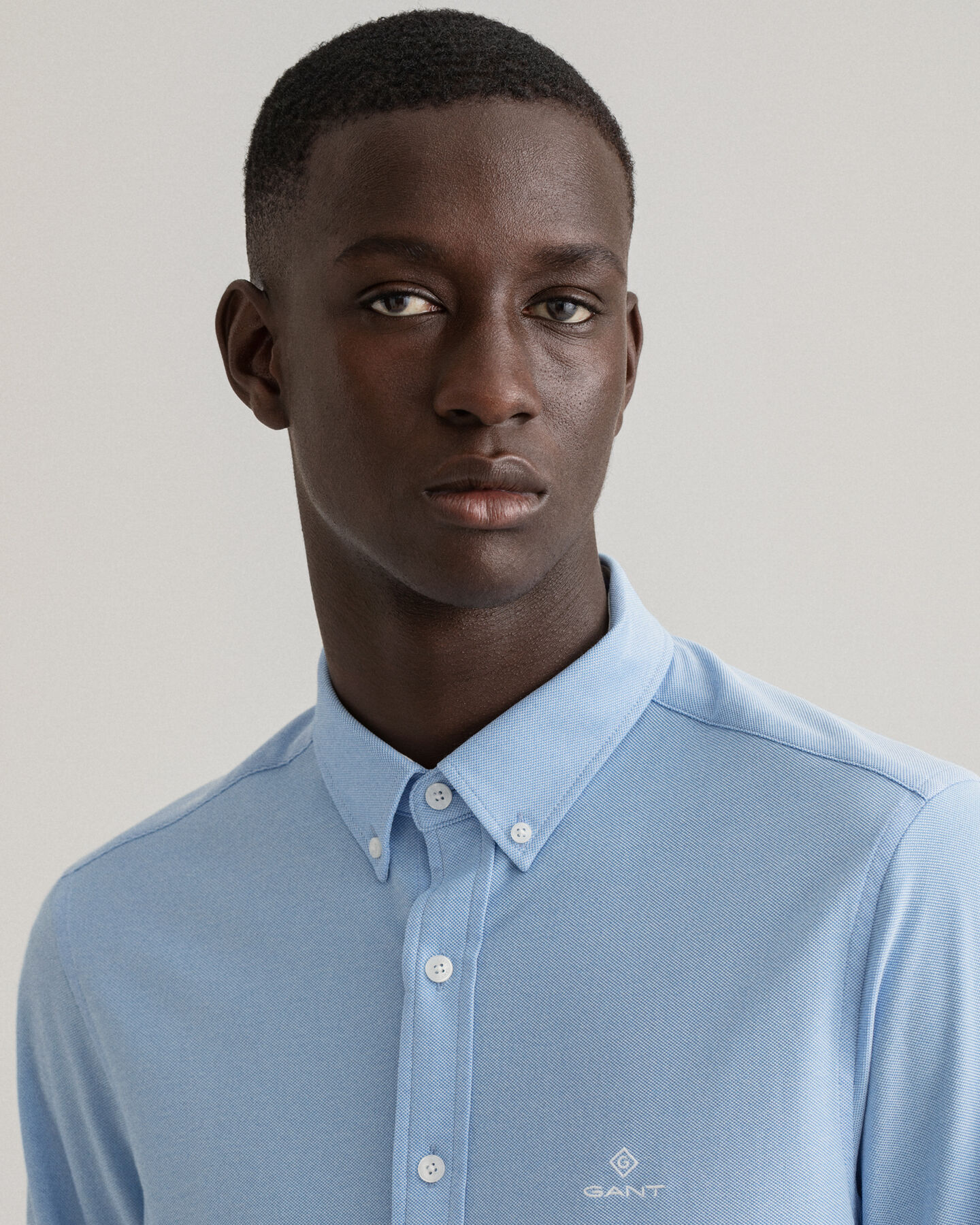 Camicia Tech Prep™ in piqué slim fit