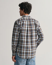 Camicia a quadri medi in popeline regular fit