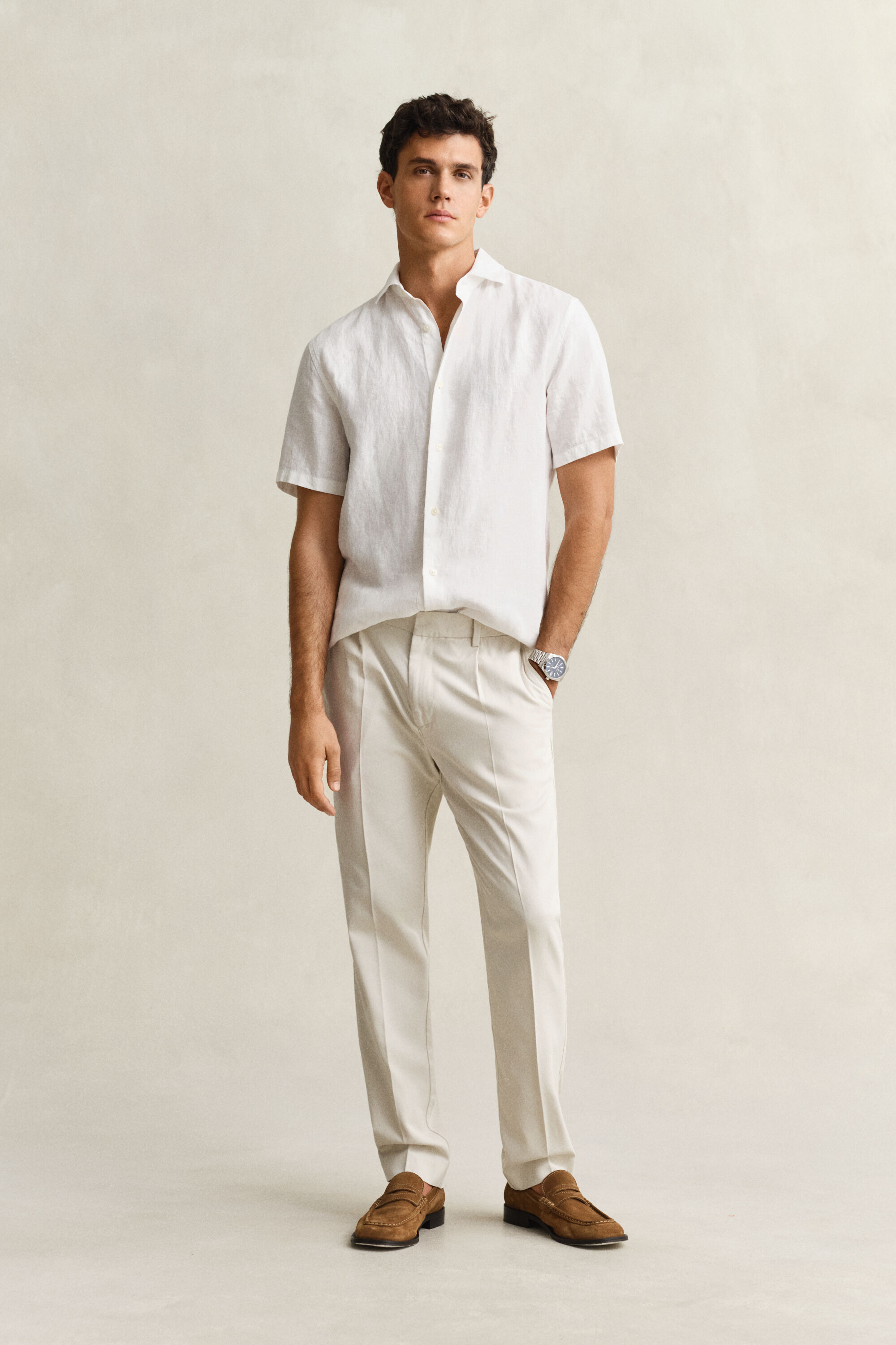 Pantaloni in misto lyocell