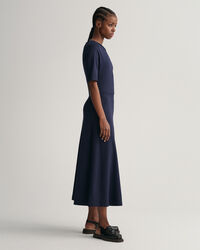 Maglia girocollo a maniche corte svasata