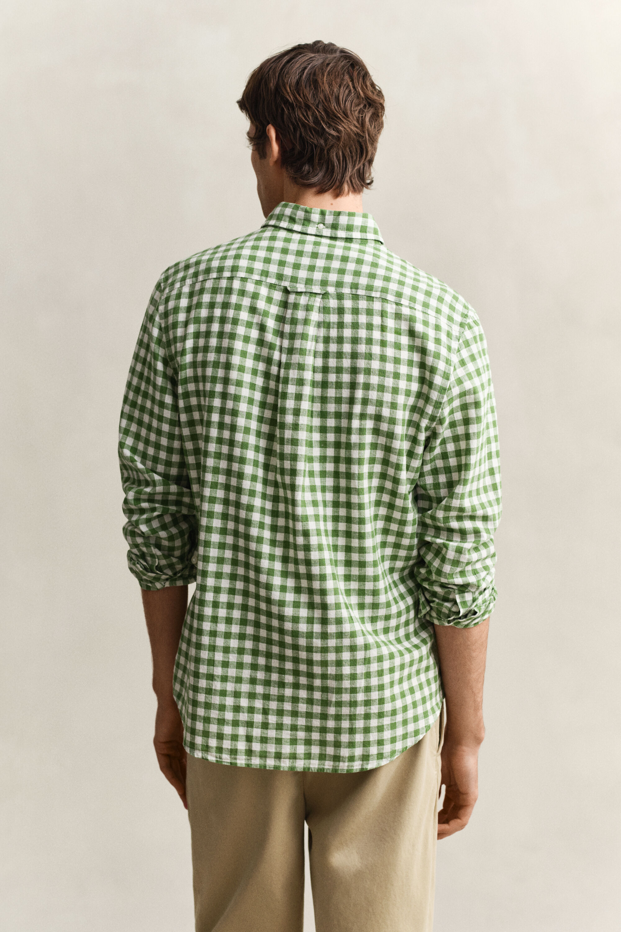 Camicia in misto lino percalle