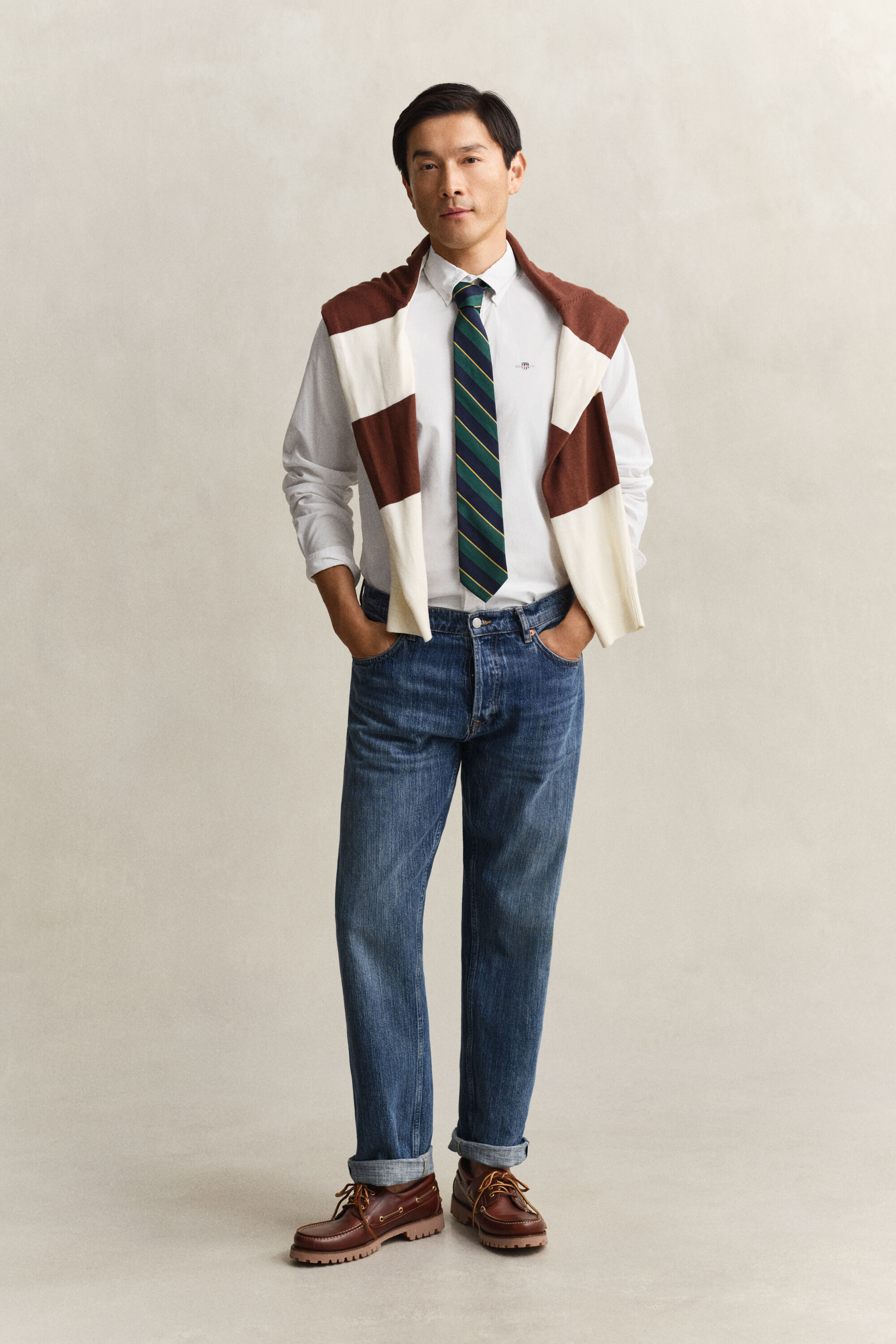 Camicia classica in popeline slim fit