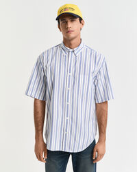 Camicia Heritage a maniche corte in popeline relaxed fit