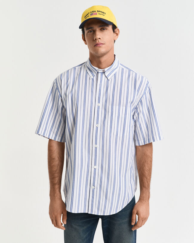 Camicia Heritage a maniche corte in popeline relaxed fit