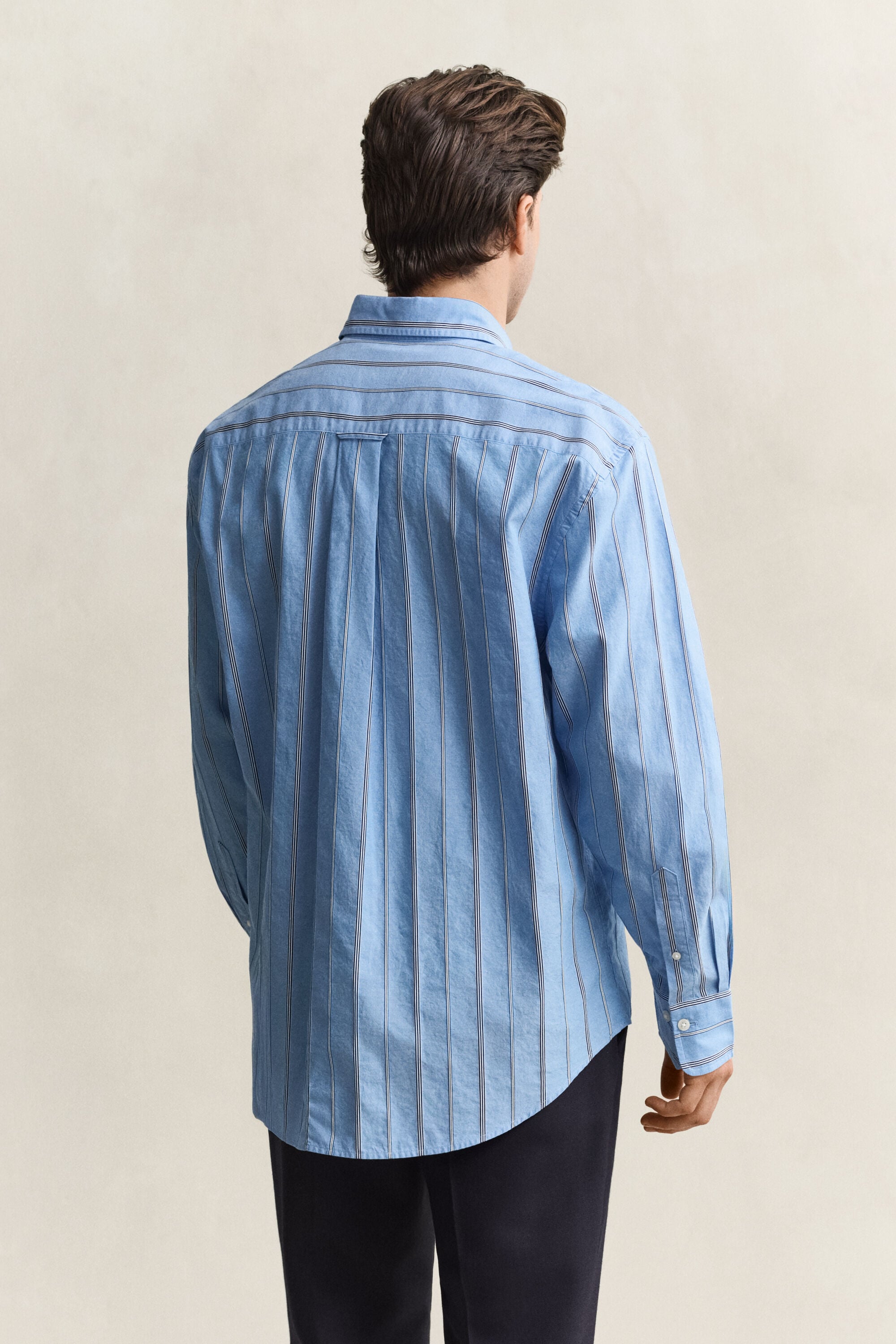 Camicia in tessuto a ratiera a righe relaxed fit