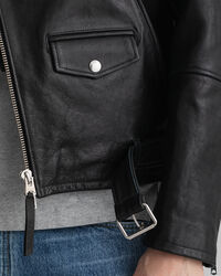 Giacca biker in pelle
