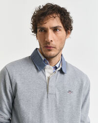 Heavy Rugger con colletto in chambray