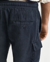 Pantaloncini cargo di lino regular fit