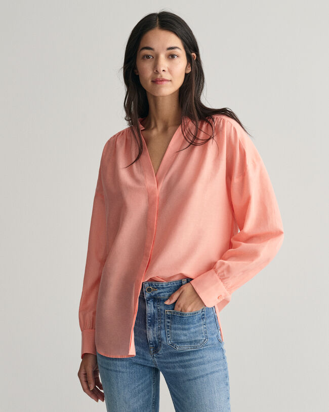 Blusa in misto seta-cotone