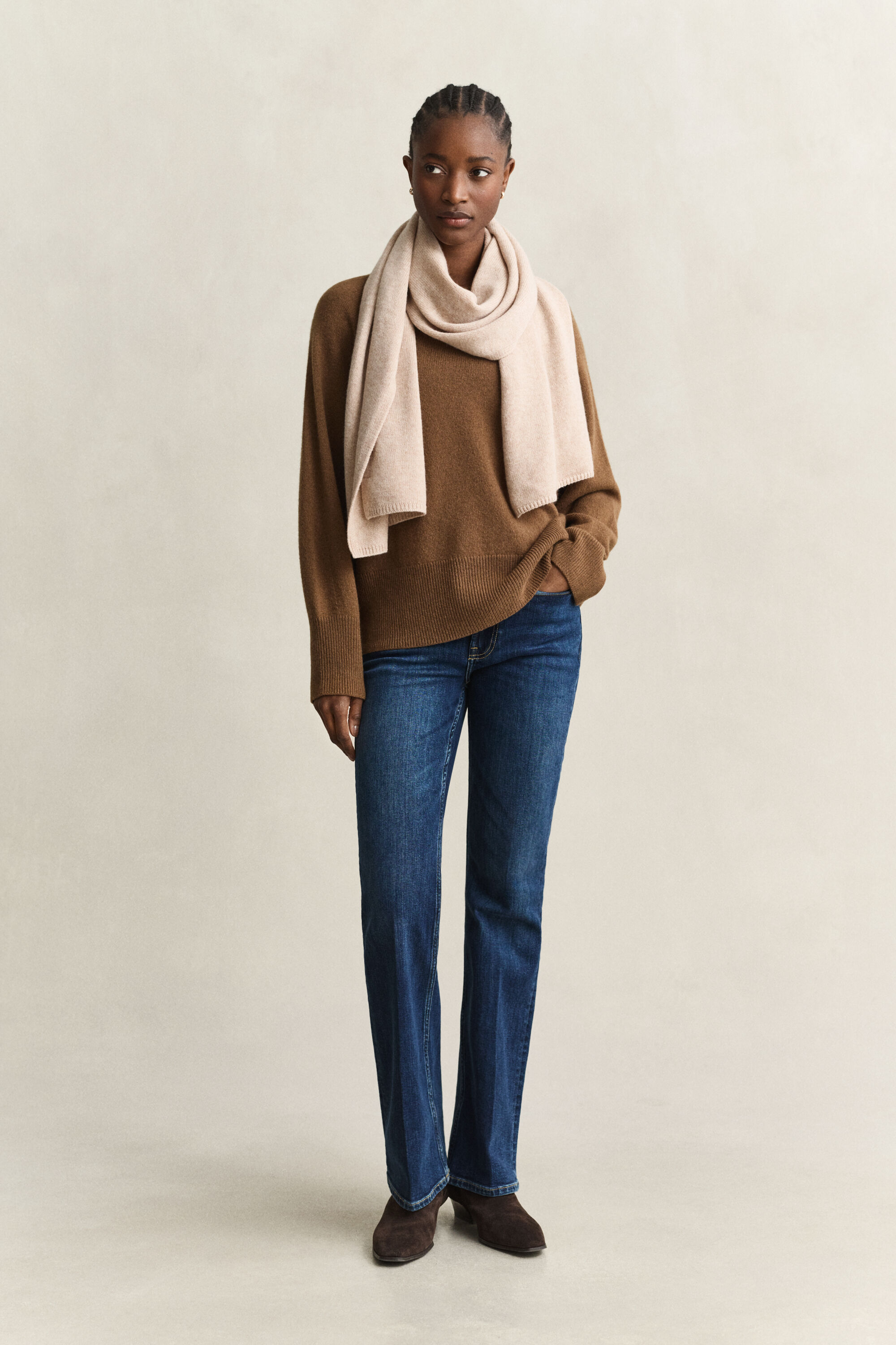 Maglia girocollo in lana cashmere