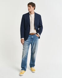 Giacca da abito in lino-cotone slim fit