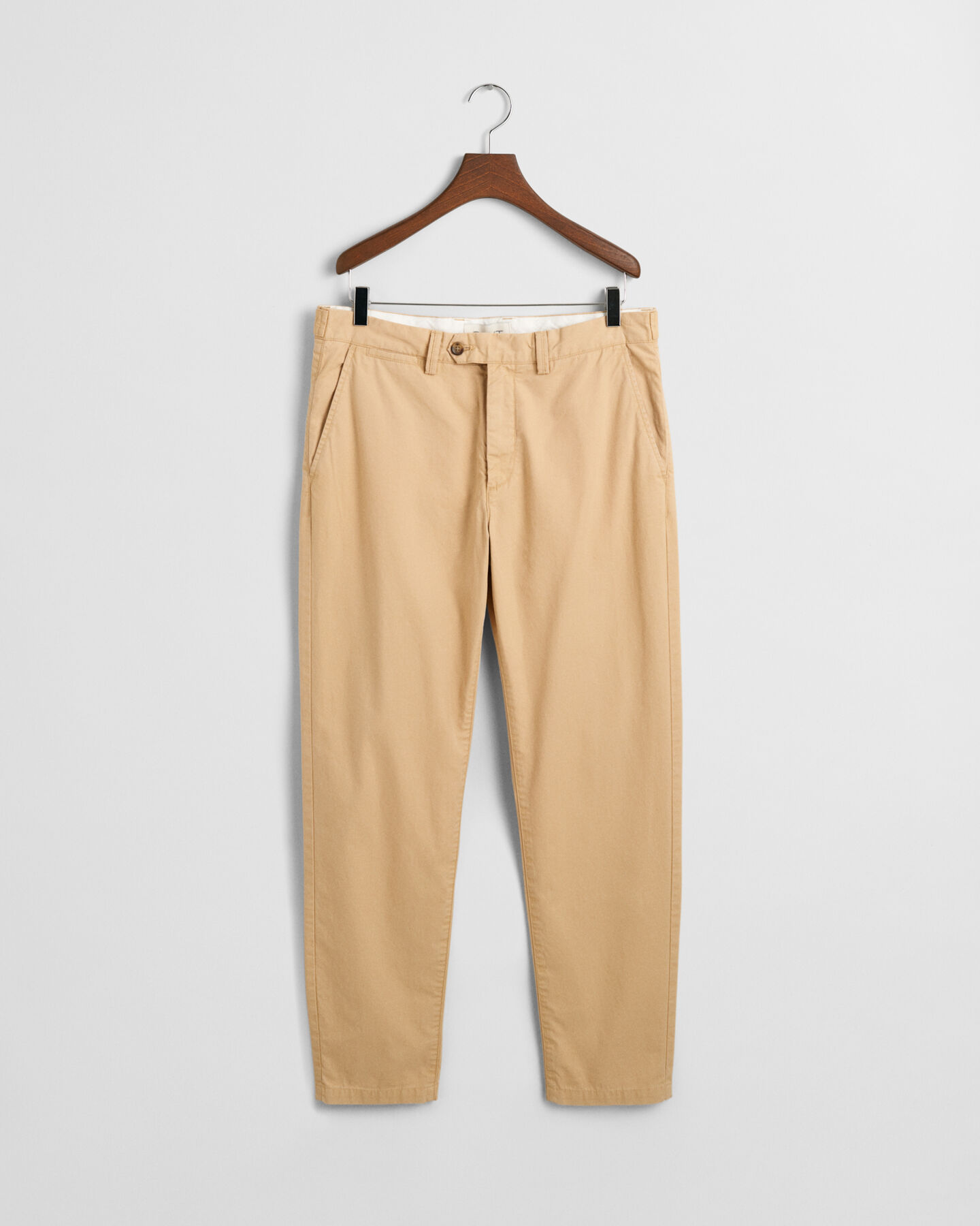 Pantaloni chino in tela stretti in fondo regular fit