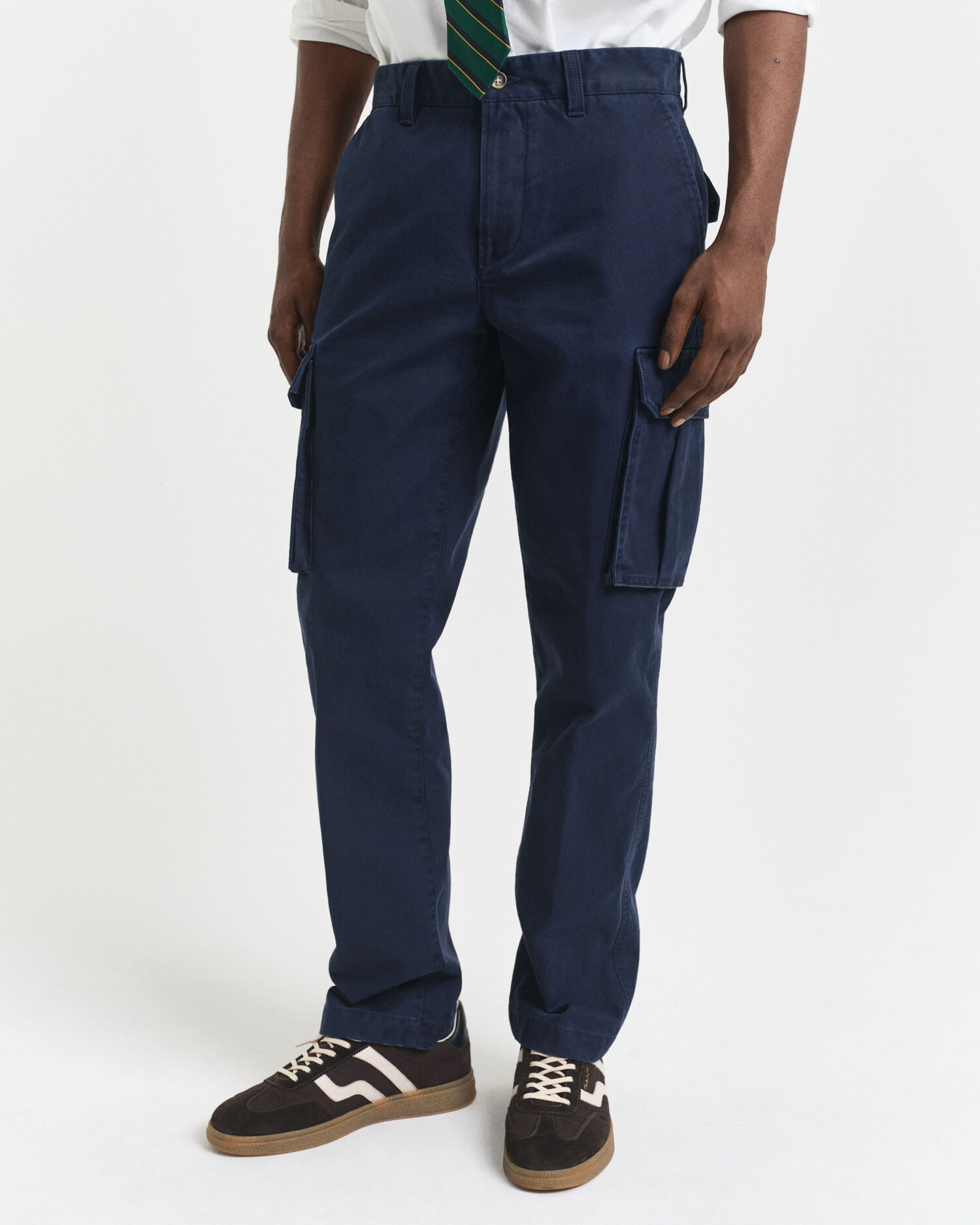 Pantaloni cargo in twill di cotone regular fit