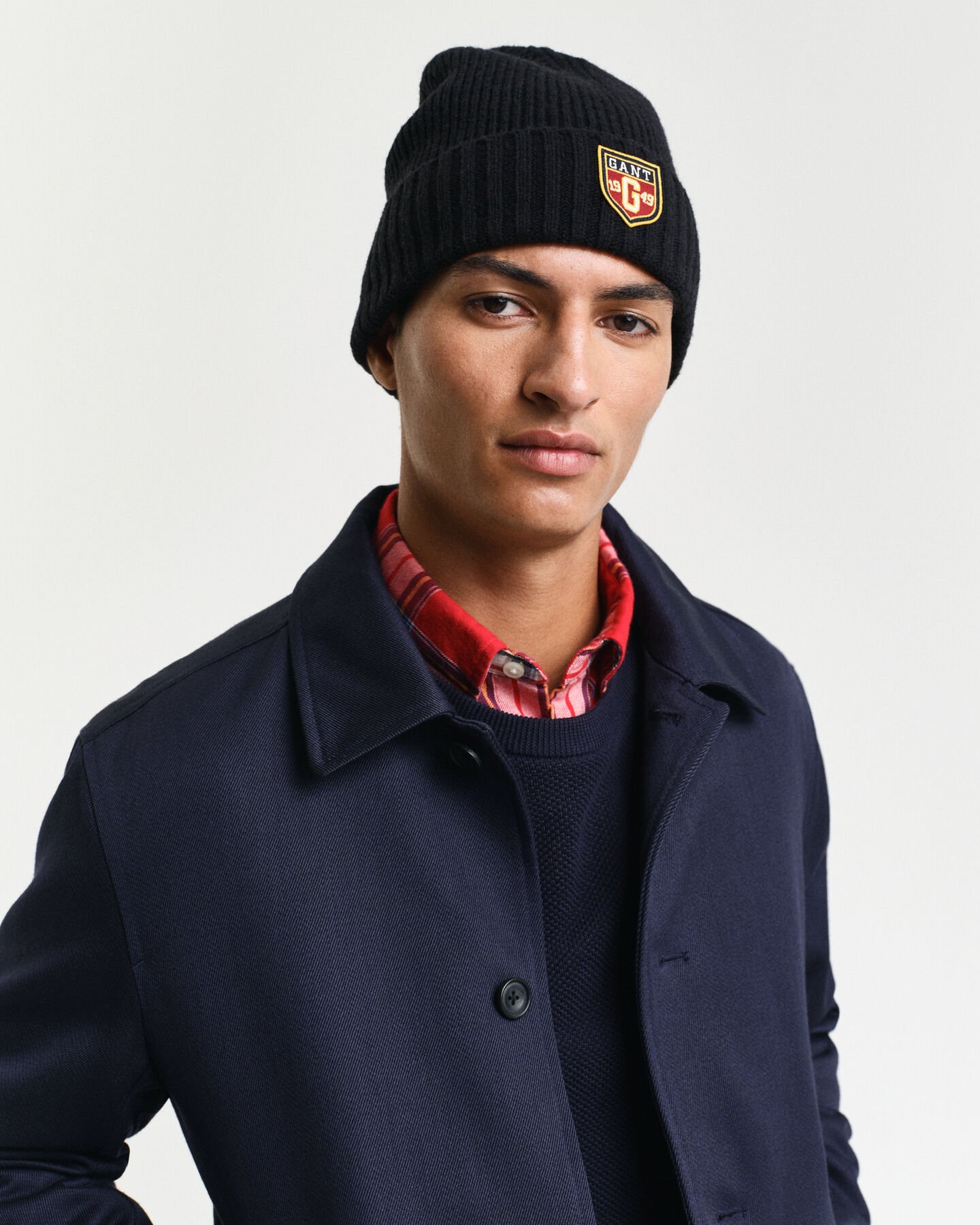 Berretto in lana con stemma