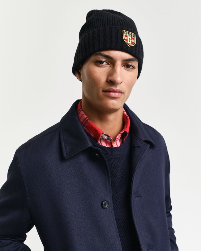 Berretto in lana con stemma