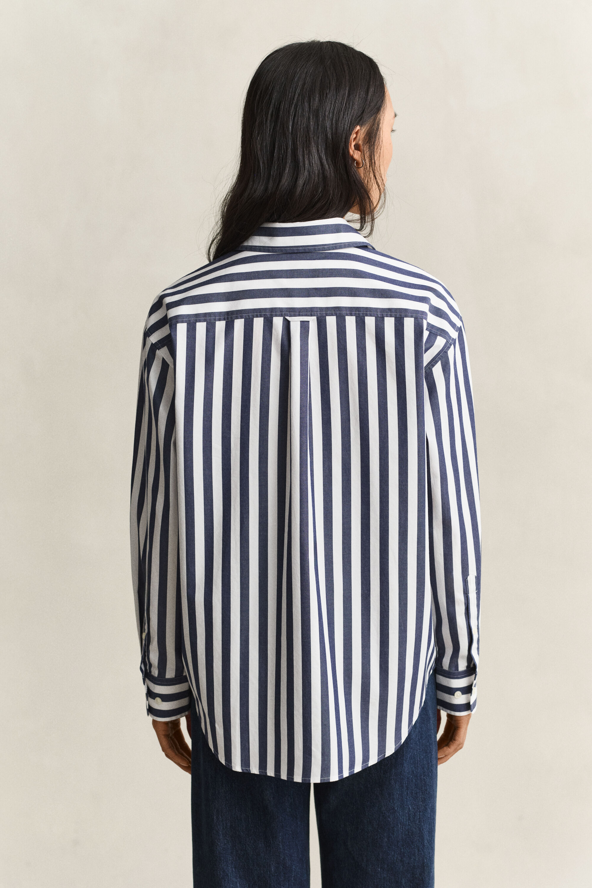 Camicia in popeline a righe relaxed