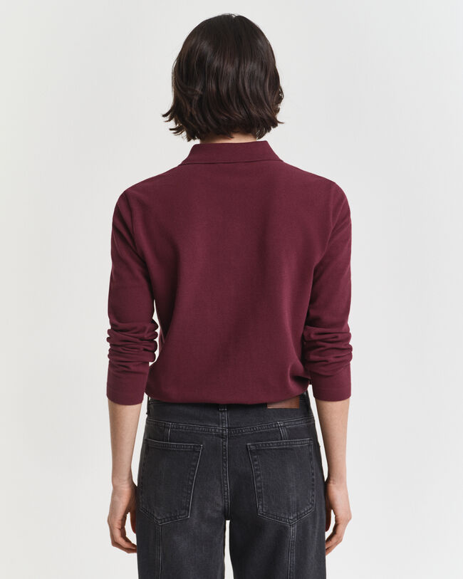 Polo in piqué a maniche lunghe