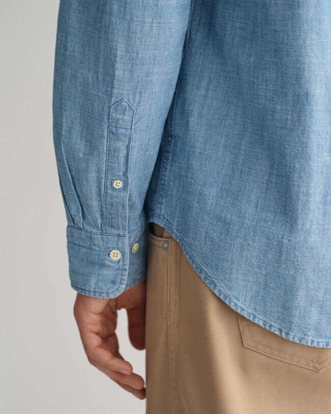 Camicia in chambray relaxed fit