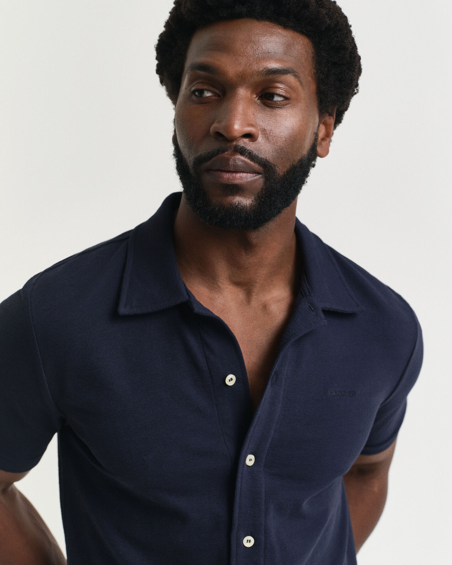 Camicia testurizzata a maniche corte