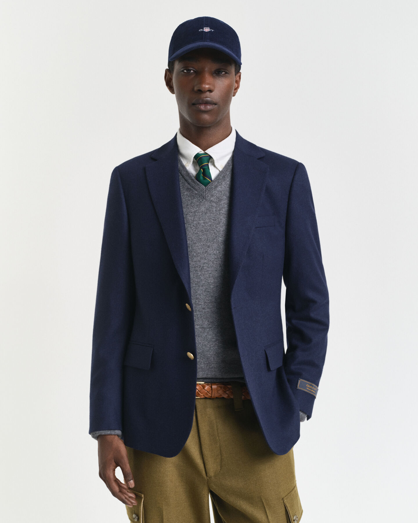 Blazer Club in flanella di lana slim fit