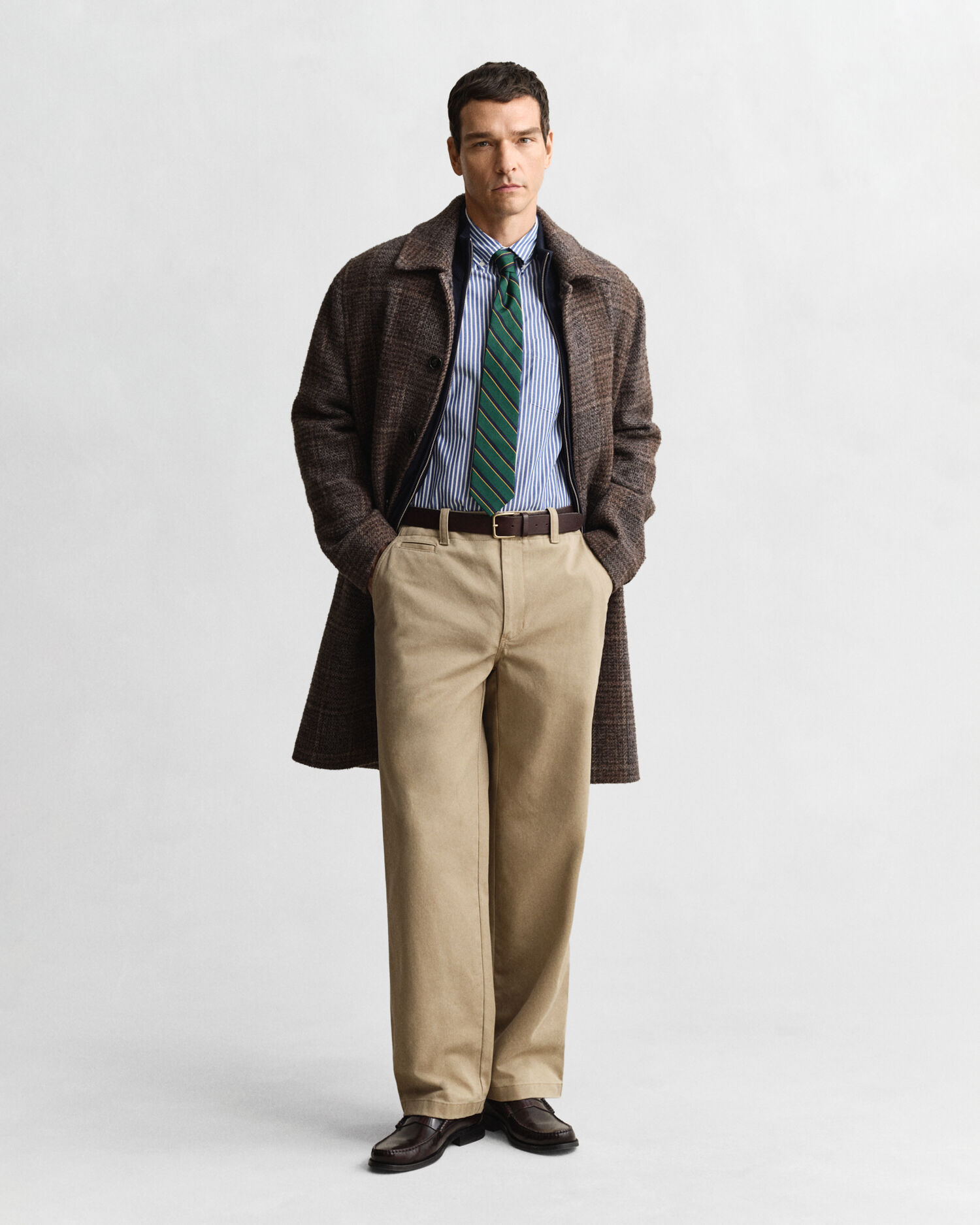 Camicia classica in popeline a righe regular fit